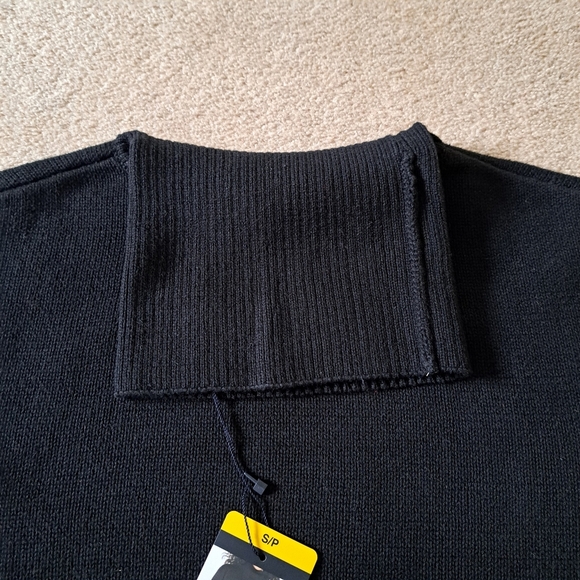 ❤️Gap Turtleneck Sweater Women's Small Black Split Hem Chunky Knit Ribbed … - Picture 13 of 15